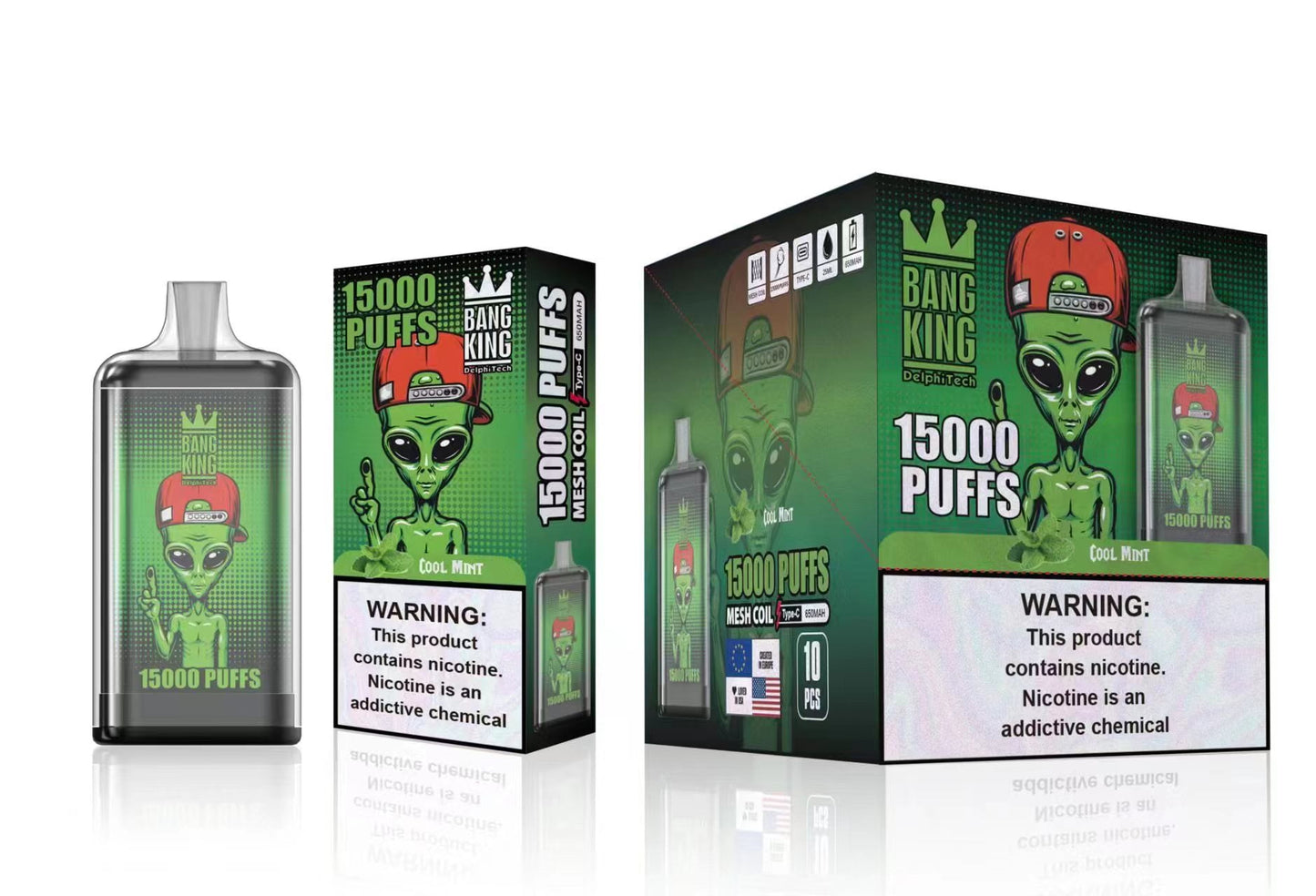 Bang King 15000 caladas Vape desechable (Box 10 pcs)