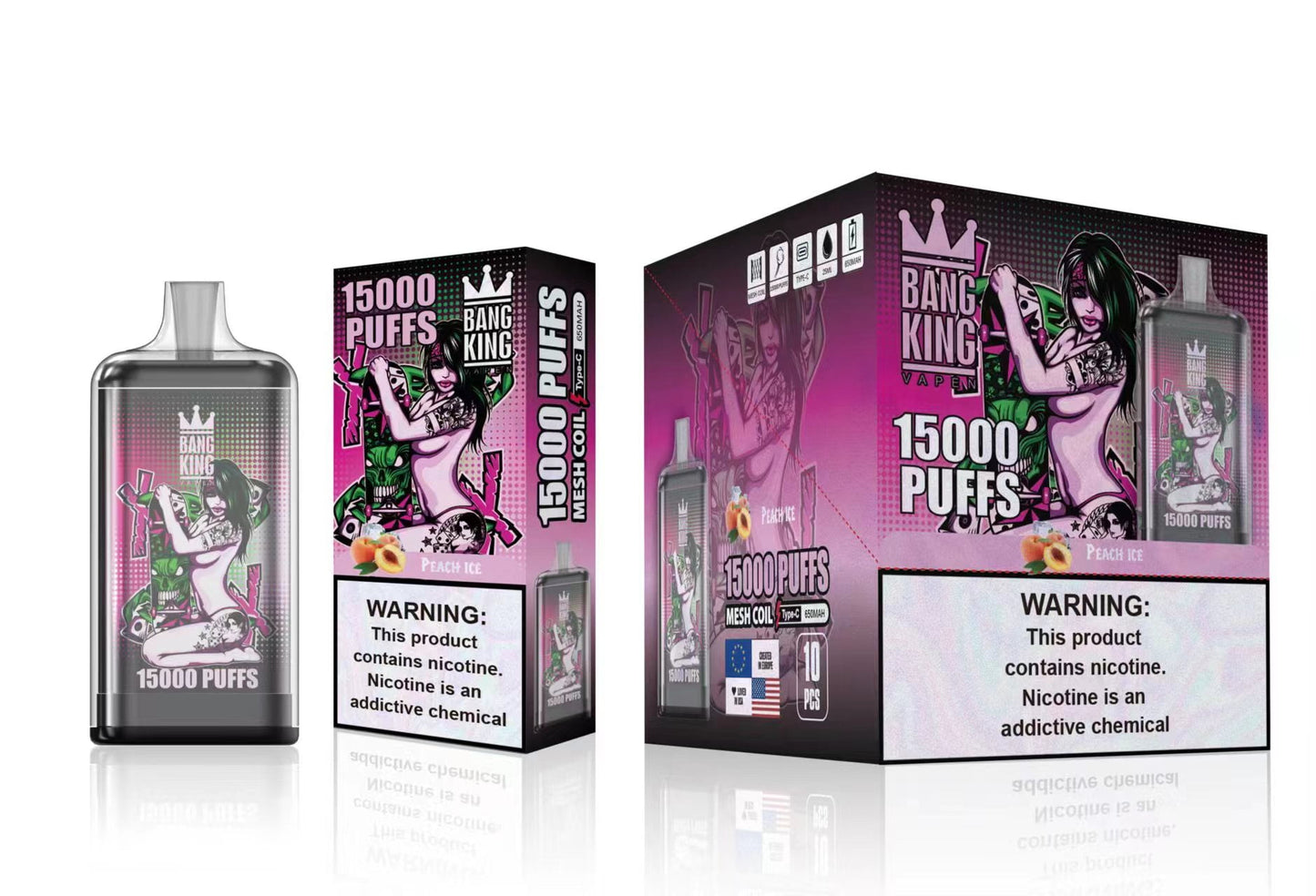 Bang King 15000 caladas Vape desechable (Box 10 pcs)