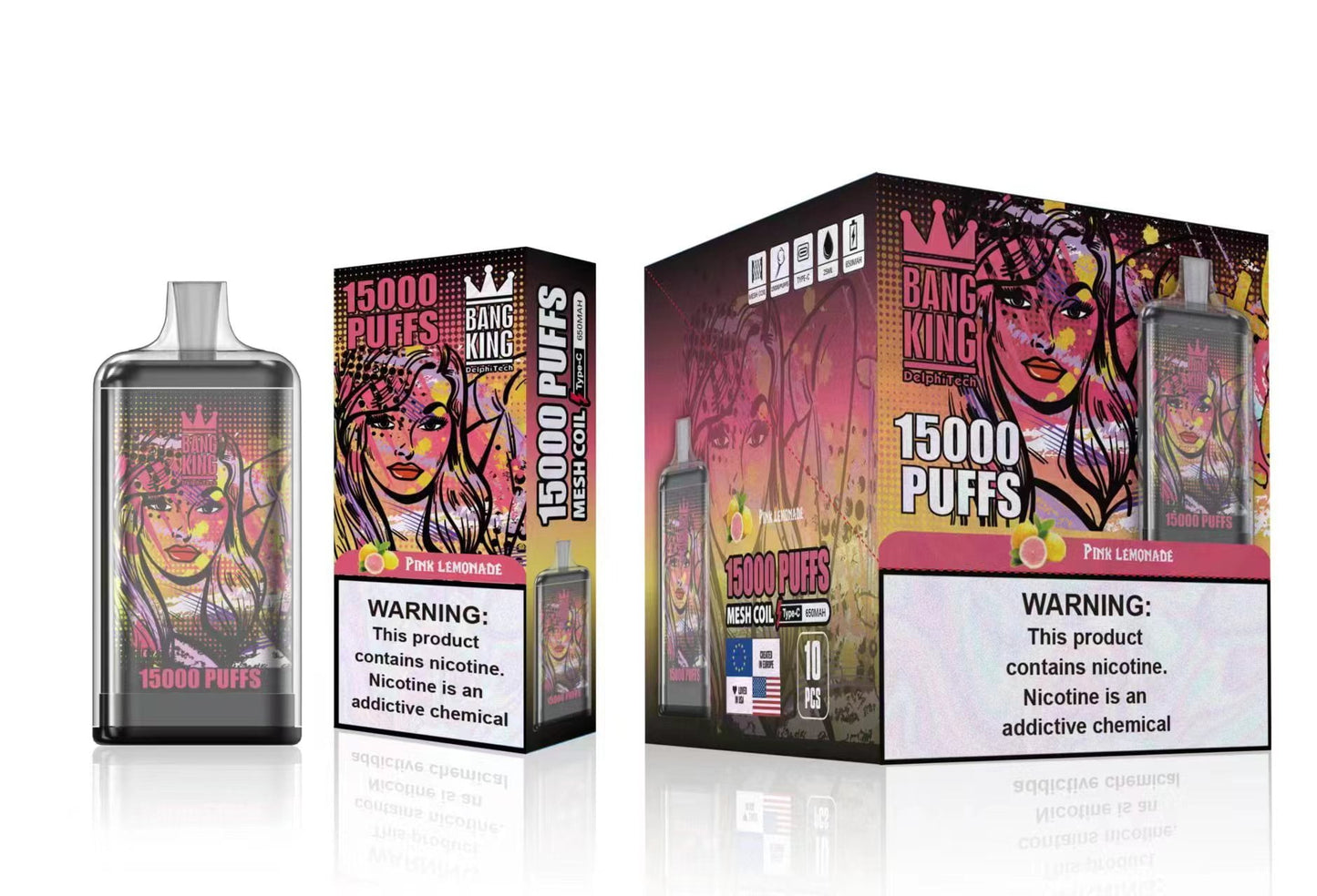 Bang King 15000 caladas Vape desechable (Box 10 pcs)