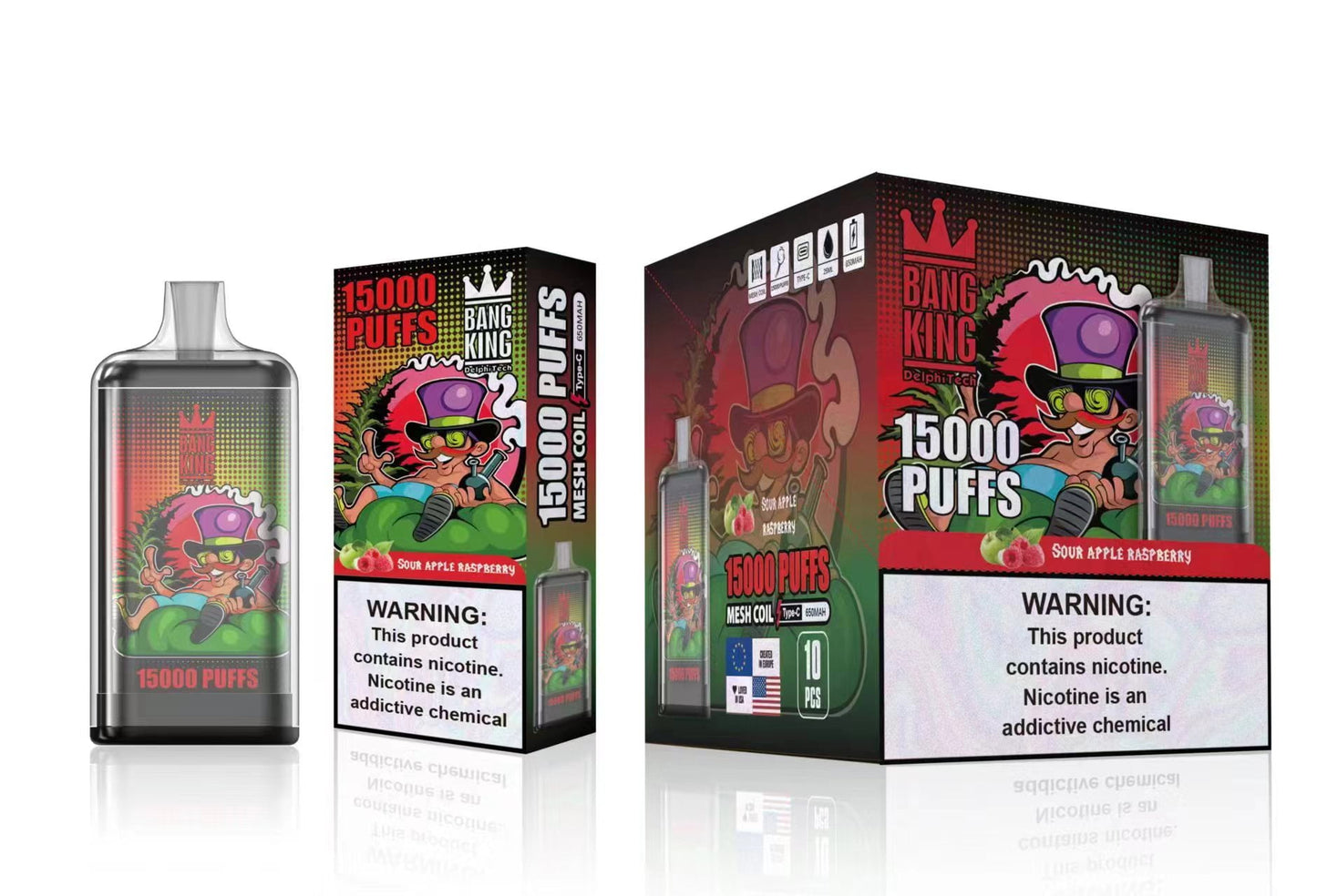 Bang King 15000 caladas Vape desechable (Box 10 pcs)